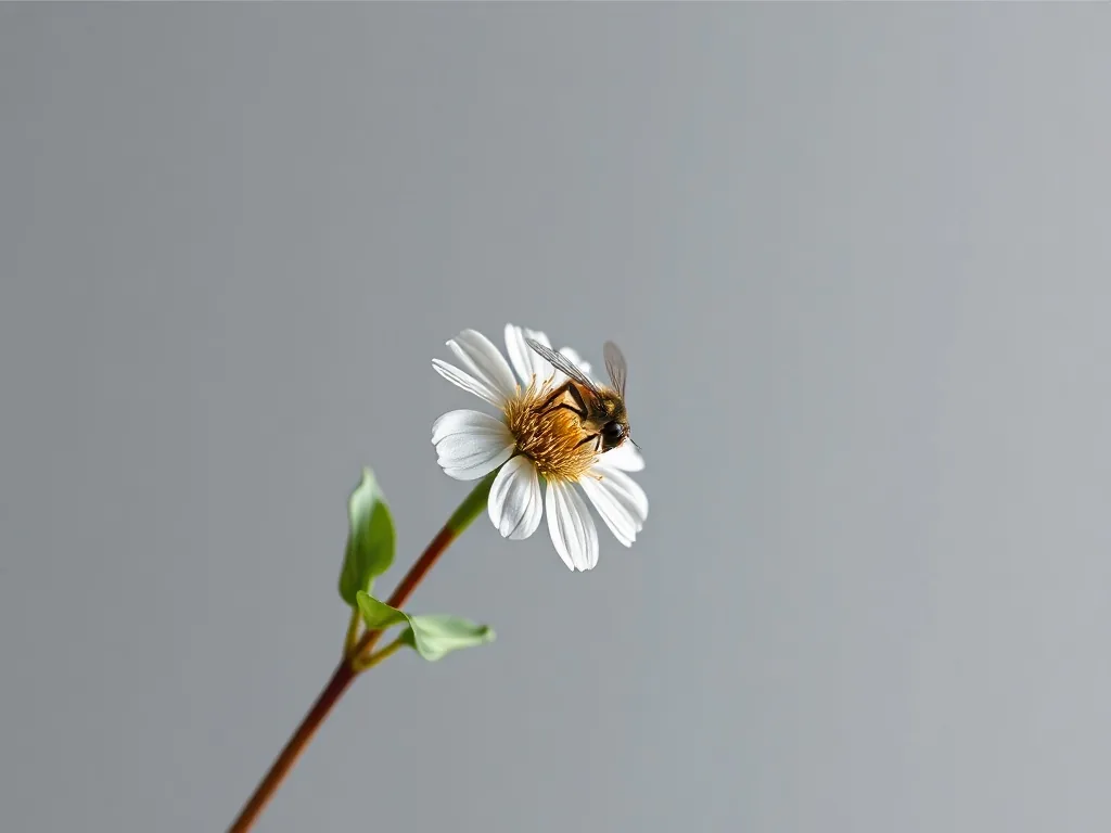 Un pot de ciboulette en fleurs violettes posé sur un rebord de fenêtre lumineux, quelques fleurs détachées dans une coupelle.